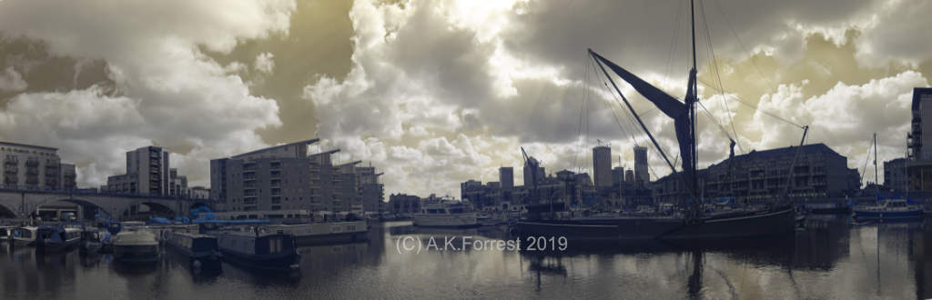 Infrared limehouse basin pano